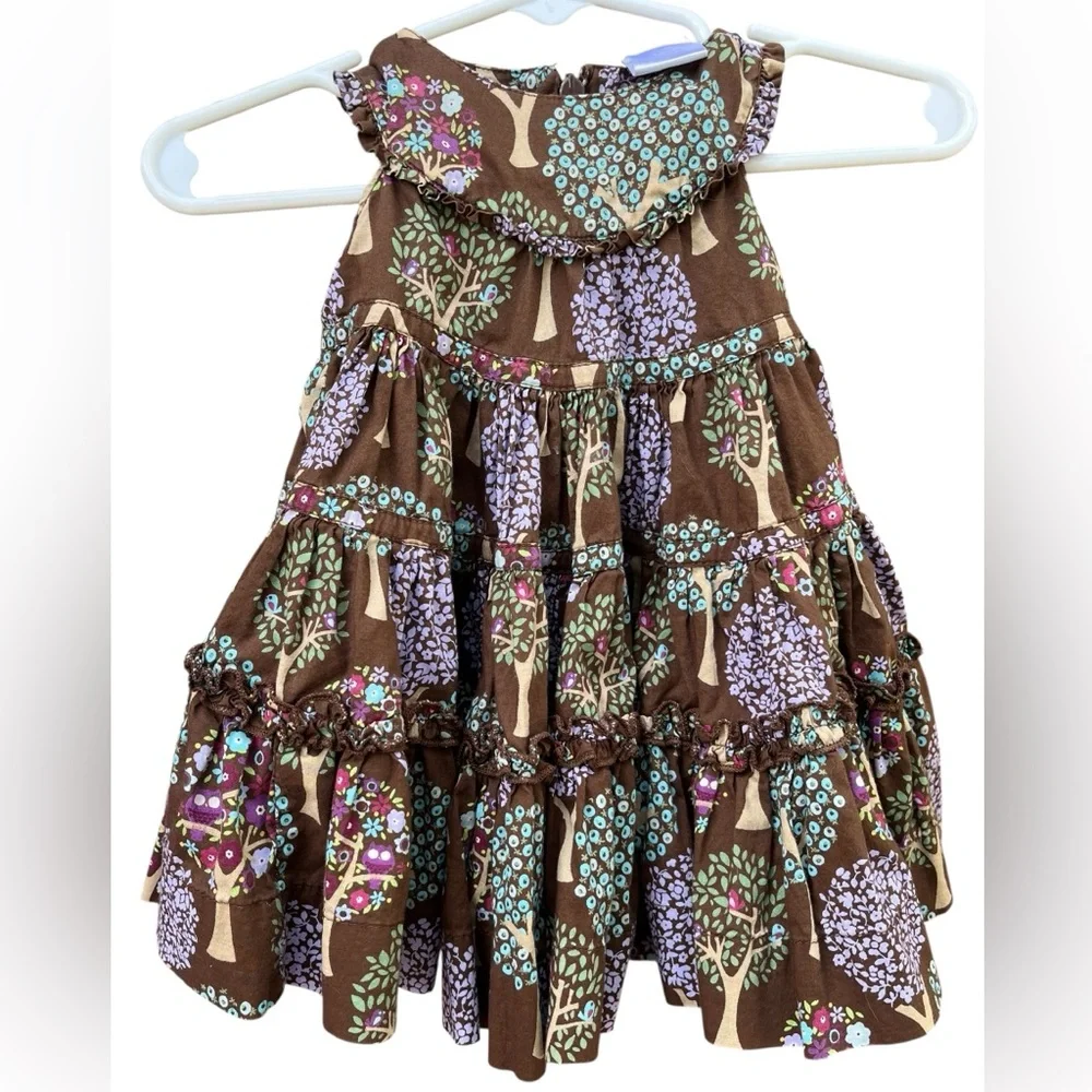 Hostess Pick 🥳☄️BabyGap Brown Floral Sleeveless Dress